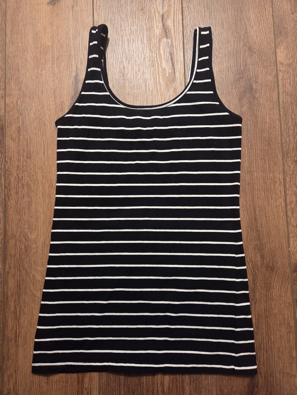 Maurices Black and White Striped Scoop Neck Tank